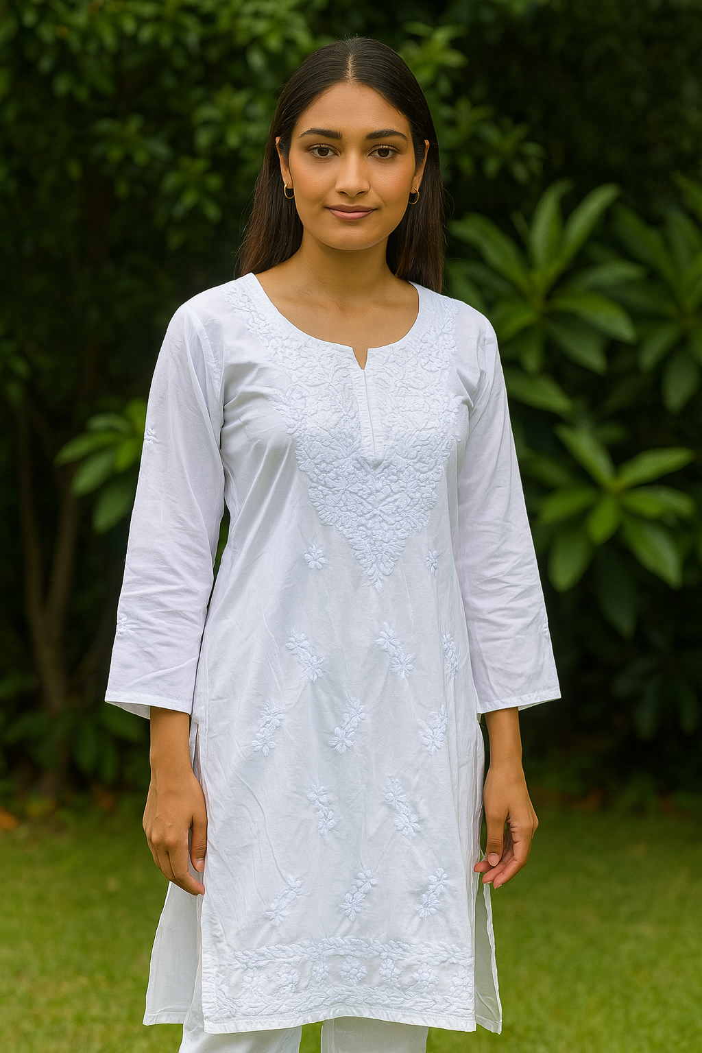White cotton kurti