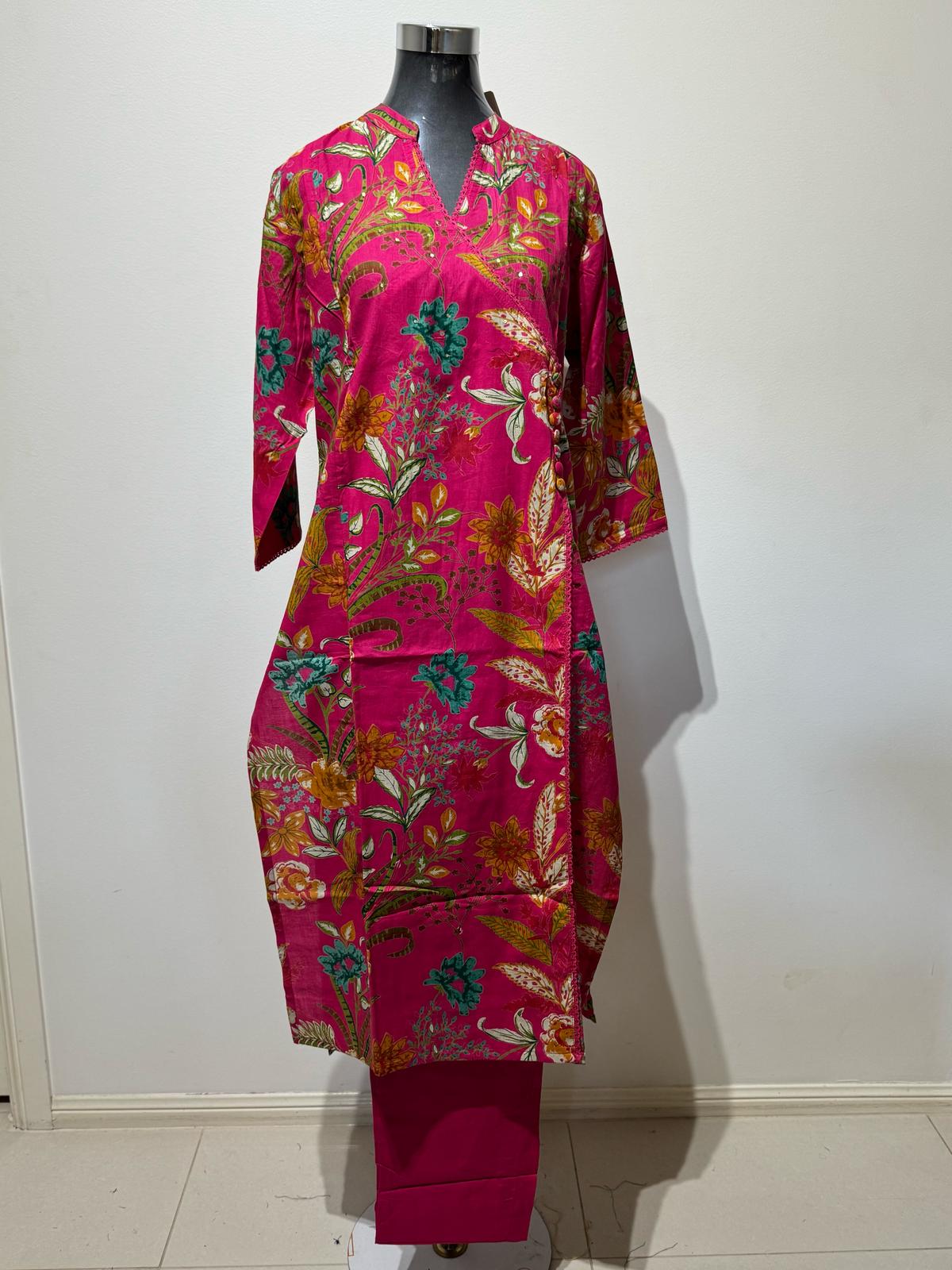 Pink Bold Printed Suit Set