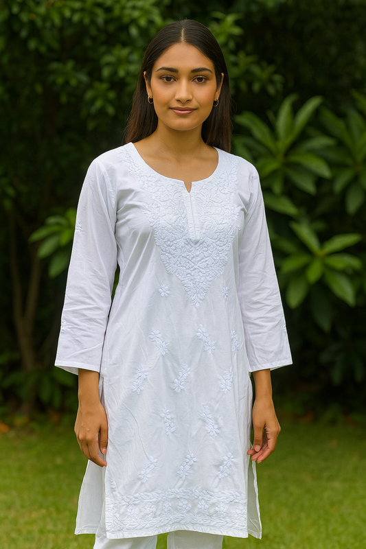 White cotton kurti