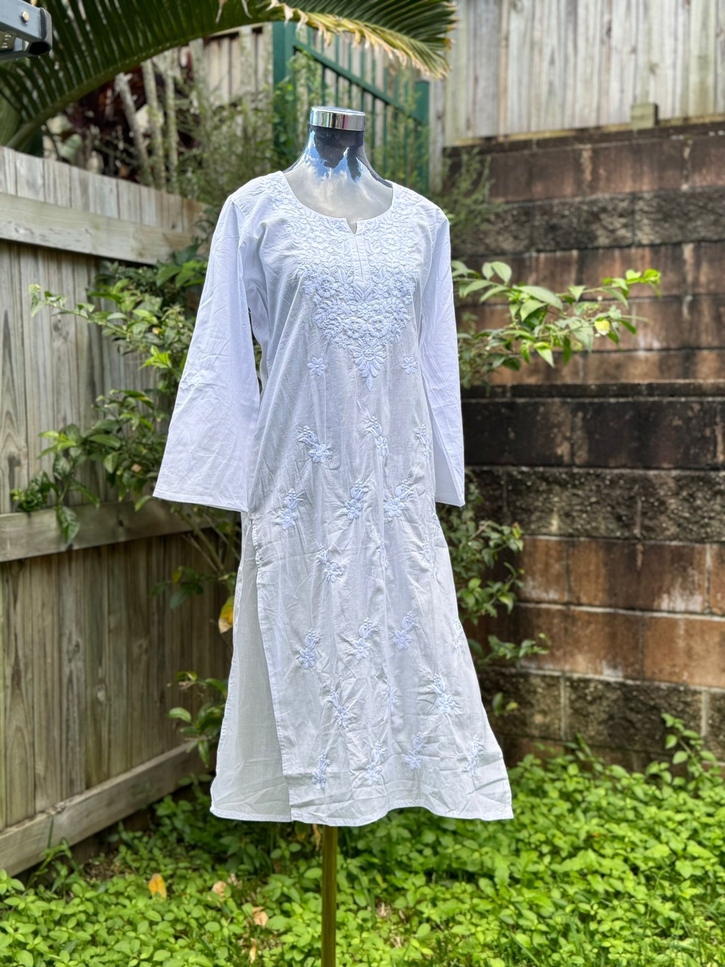 White cotton kurti