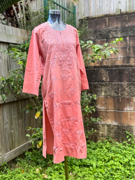 Kajari Self work Long Kurti