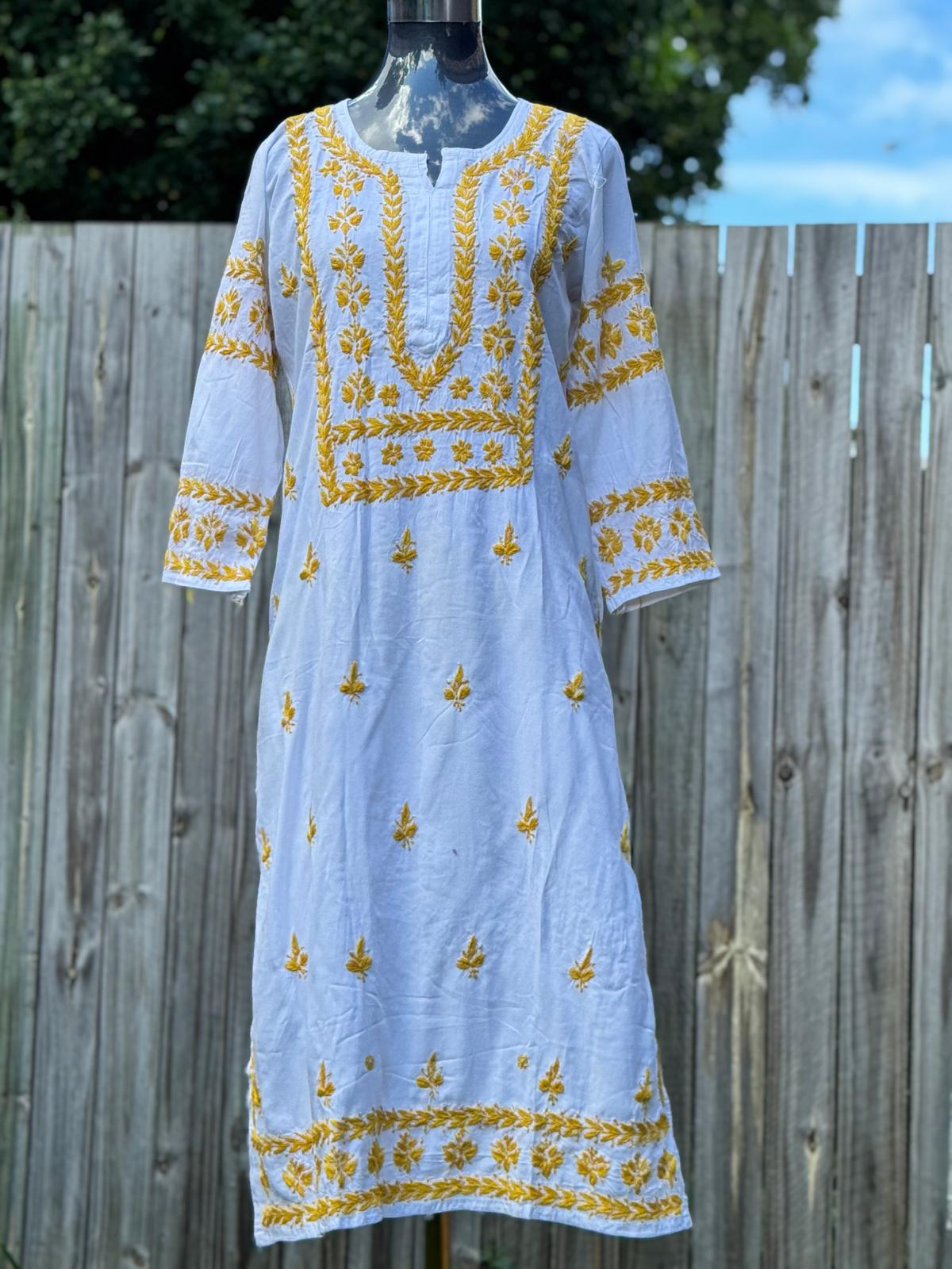 Self Work yellow kurti